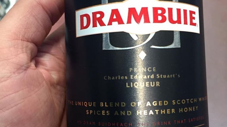 Drambuie, Scotch whiskey liqueur and herbs, Drambuie bottle