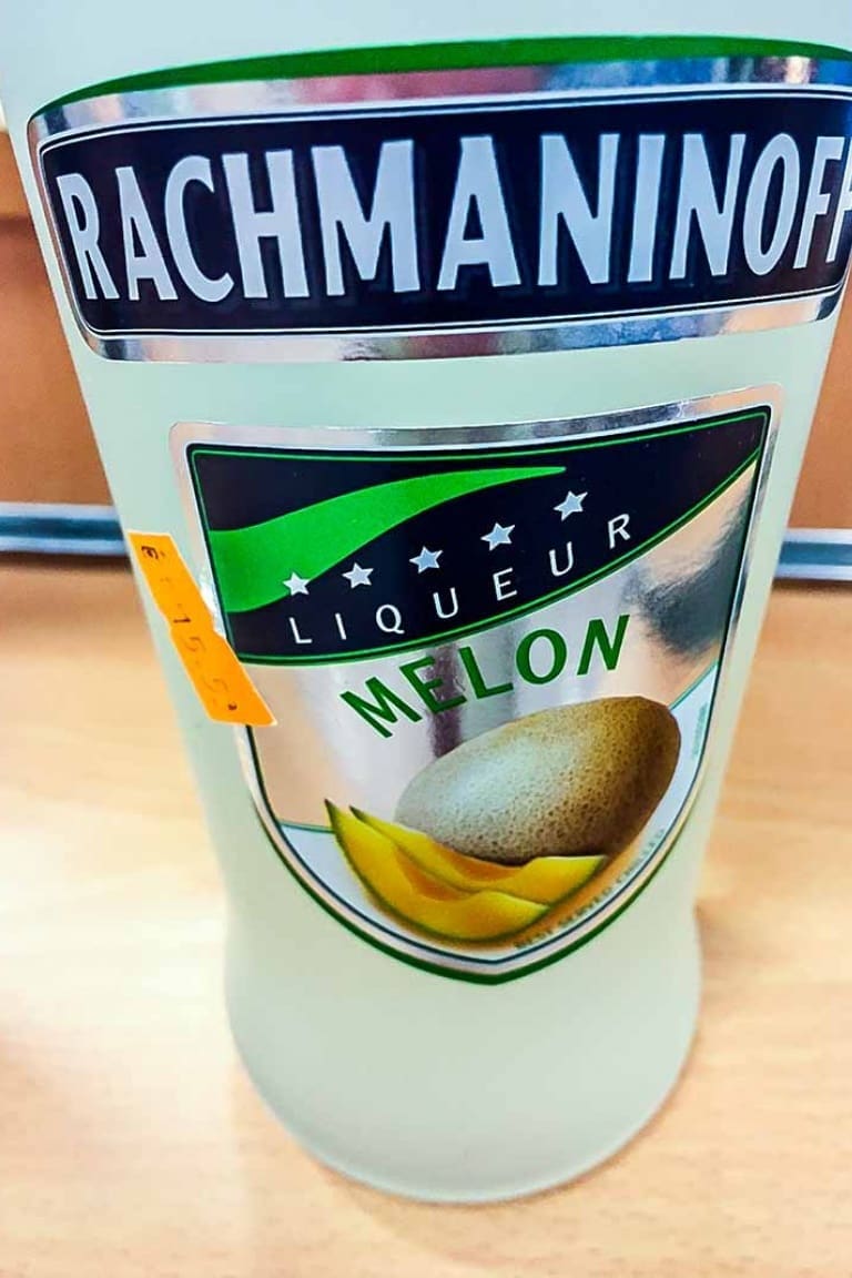 Liquore al melone Rachmaninoff, vodka, recensione commento e prezzo