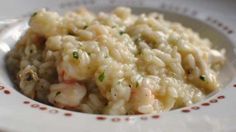 White marinara risotto: the perfect recipe starts with the fish broth