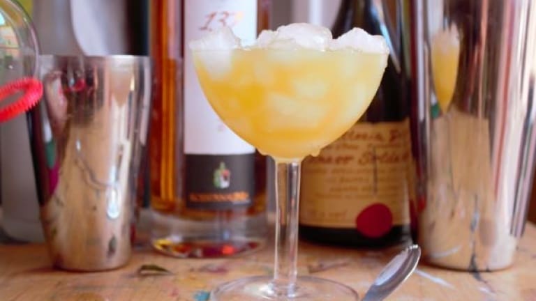 El Canonero: the new cocktail with grappa, peach nectar, rose water and Don’s Mix