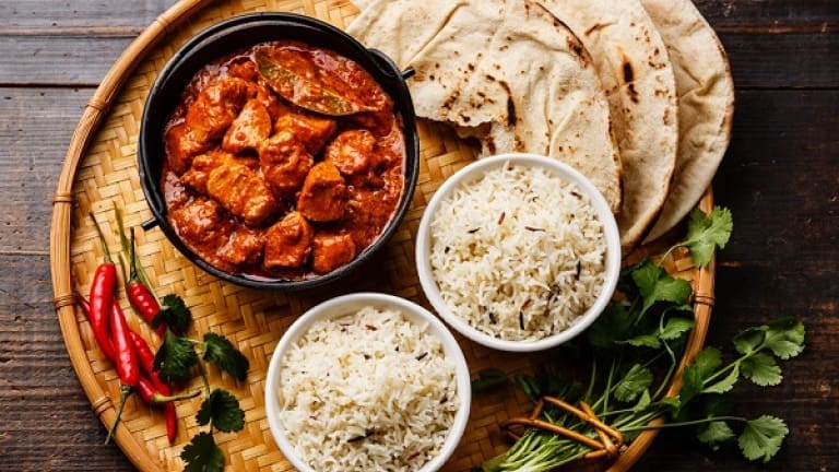 Chicken tikka masala original Indian recipe with rice, Indian cuisine, recipes
