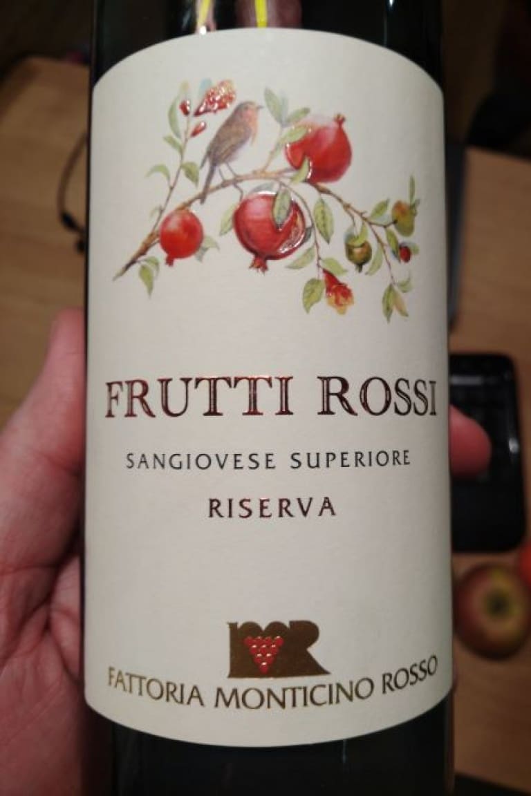 Frutti Rossi Sangiovese superiore riserva Monticino Rosso scheda tecnica prezzo