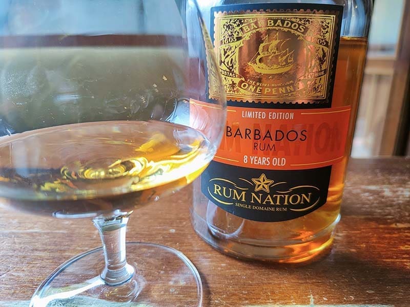 Rum Barbados Nation 8 Anni recensione, scheda tecnica, prezzo, distillato pungente e forte