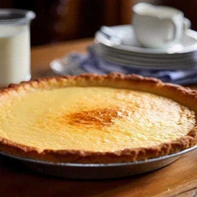 Buttermilk pie, torta al latticello, crosta di crema, ricetta originale americana